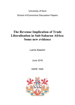 The Revenue Implication of Trade Liberalisation