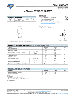SUM110N08-07P N-Channel 75 V (D-S) MOSFET