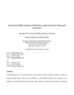Functional Differentiation of Proteins: Implications