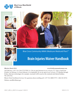 Brain Injuries Waiver Handbook - Blue Cross and Blue Shield of