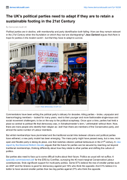 The UK`s political parties need to adapt if they are to retain a