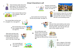 Great Grandma`s will - The Mathematics Shed