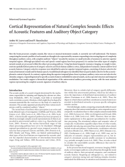 Cortical Representation of Natural Complex Sounds: Effects of