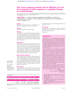 One 3 hour exposure session was as effective as 5 one hour