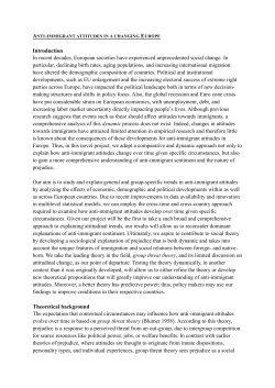 Introduction In recent decades, European societies have