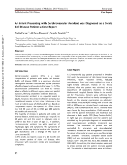 An infant Presenting with Cerebrovascular Accident was Diagnosed