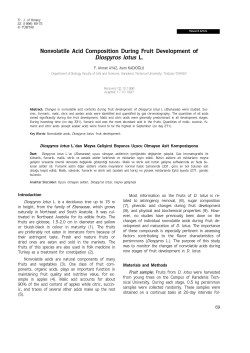 Nonvolatile Acid Composition During Fruit Development