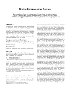 Finding Dimensions for Queries