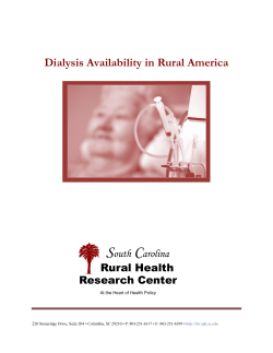 Dialysis Availability in Rural America