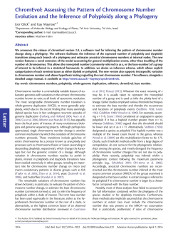 Letter ChromEvol: Assessing the Pattern of Chromosome Number