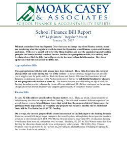 School Finance Bill Report