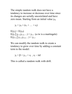 The simple random walk does not have a tendency to increase or