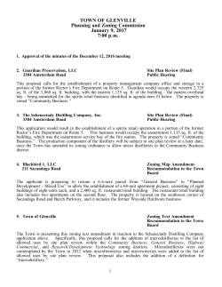 PZC Agenda January 9, 2017