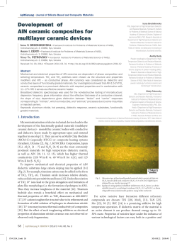 Development of Aln ceramic composites for multilayer ceramic devices