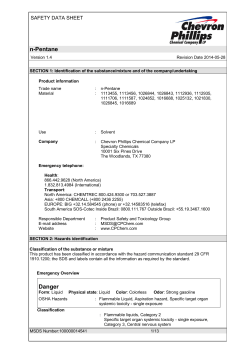 n-Pentane Danger - Chevron Phillips Chemical