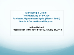 Managing a Crisis Insights from the World`s Longest Hijacking