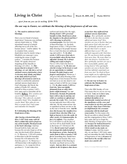 Living in Christ - Surrey Covenant Reformed Church