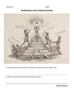 Nullification Crisis Political Cartoon