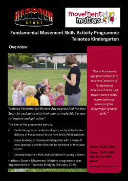 Fundamental Movement Skills Activity Programme