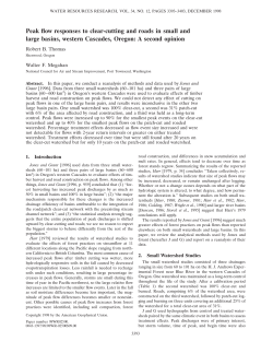 Peak flow responses to clear-cutting and roads in small and large