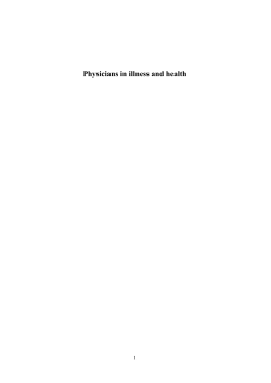 Physicians in illness and health