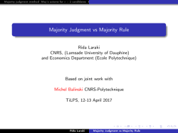 Majority Judgment vs Majority Rule
