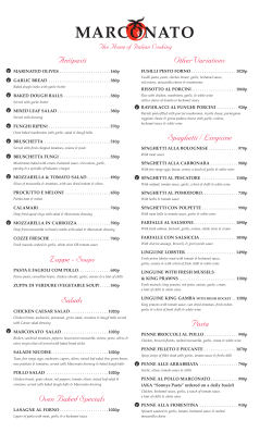 Menu - Marconato