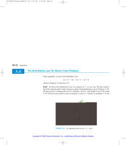 The Distributive Law for Vector Cross Products