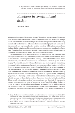 Emotions in constitutional design