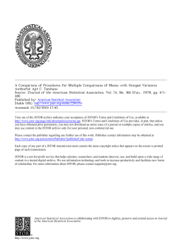 A Comparison of Procedures for Multiple Comparisons of Means