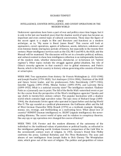 RICHARD TEMPEST SPIES! INTELLIGENCE