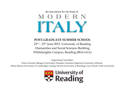 POST-GRADUATE SUMMER SCHOOL 22nd &ndash; 23rd June 2015
