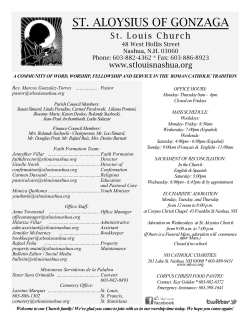 April 21 2013 - St. Aloysius of Gonzaga