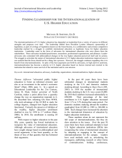 Finding leadership for the internationalization of U.S. higher education
