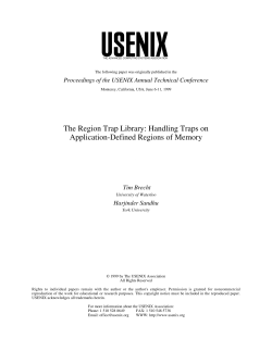 The Region Trap Library: Handling Traps on Application