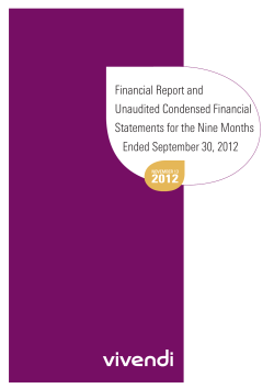 Financial Report and Unaudited Condensed Financial