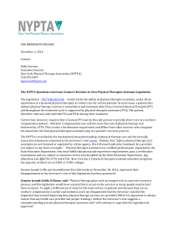 Governor`s Veto of WC PTA Bill