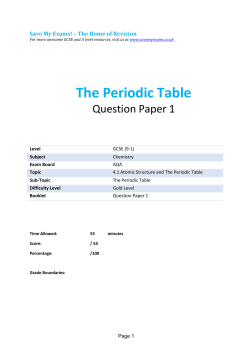 The Periodic Table