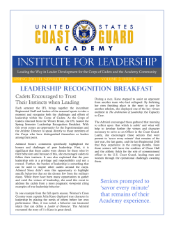 Institute for Leadership - USCGA Alumni Association