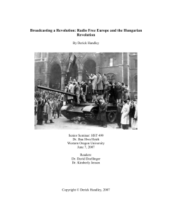 Broadcasting a Revolution: Radio Free Europe and the Hungarian