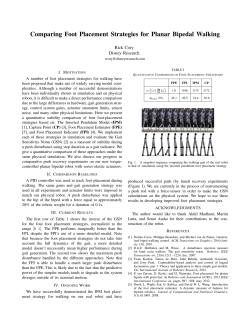 Comparing Foot Placement Strategies for Planar Bipedal