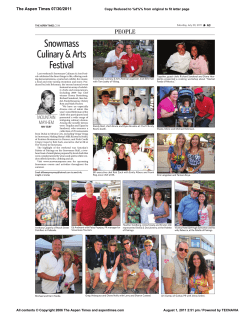 The Aspen Times July 30th, 2011