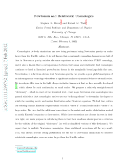 Newtonian and Relativistic Cosmologies
