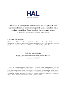Influence of phosphate fertilization on the growth and nutrient