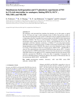 Simultaneous hydrogenation and UV-photolysis experiments of NO