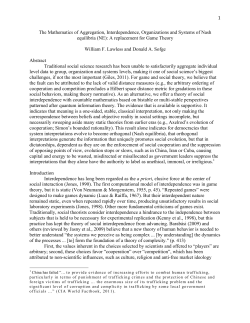 1 The Mathematics of Aggregation, Interdependence, Organizations