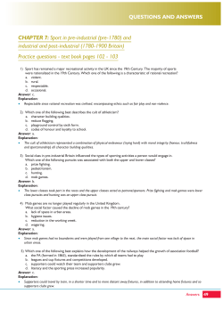 Sport in pre-industrial (pre-1780) and industrial and post