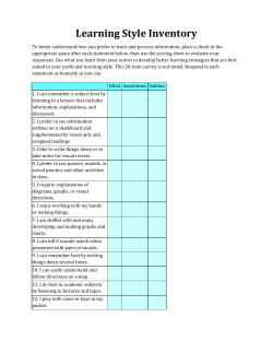 Learning Style Inventory