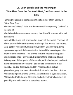 Dr. Dean Brooks and the Meaning of &ldquo;One Flew Over the Cuckoo`s