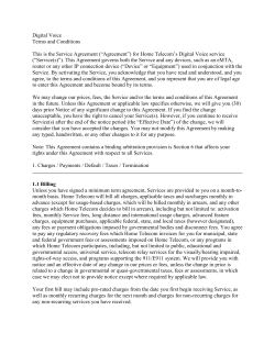 Digital Voice Terms and Conditions
